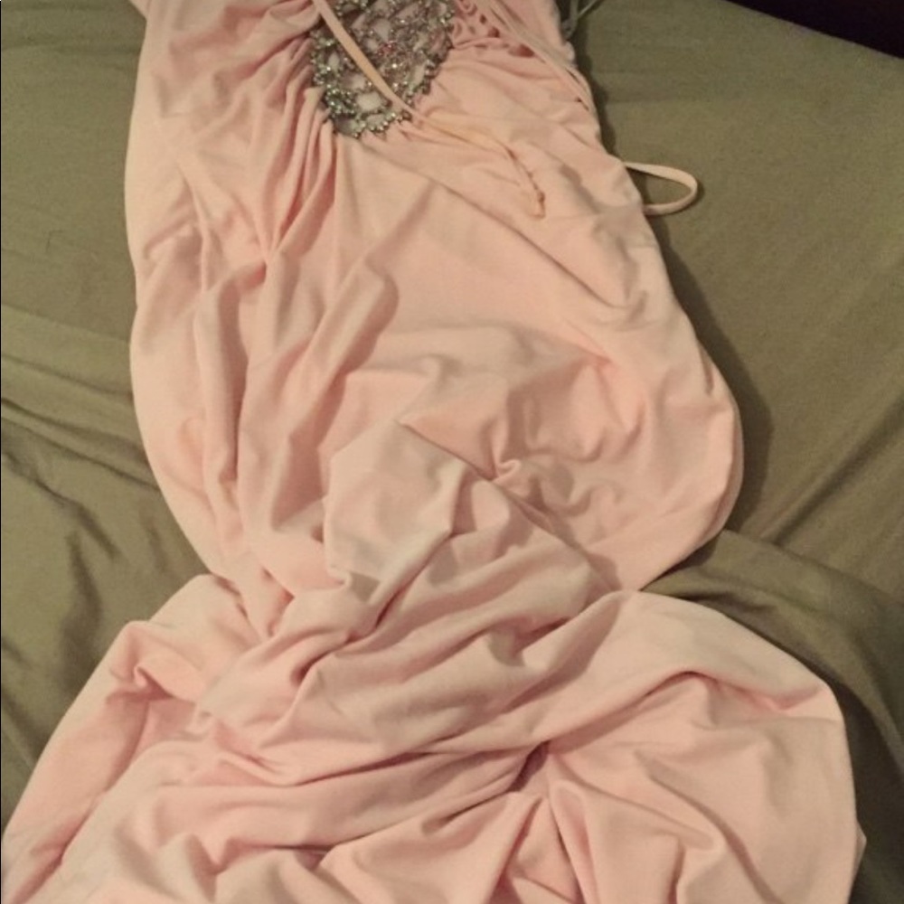 Prom pink Spaghetti string dress